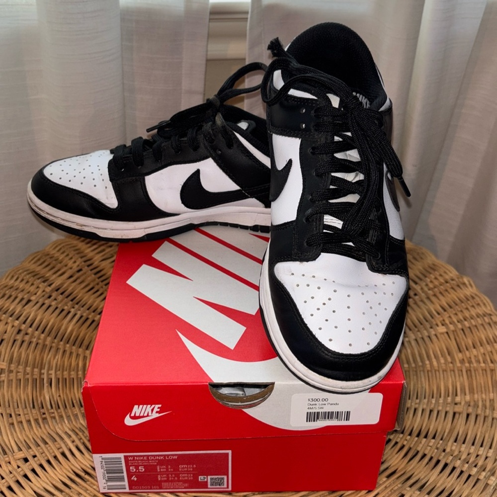 Nike Dunk Low Pandas Big Kids size 5.5
